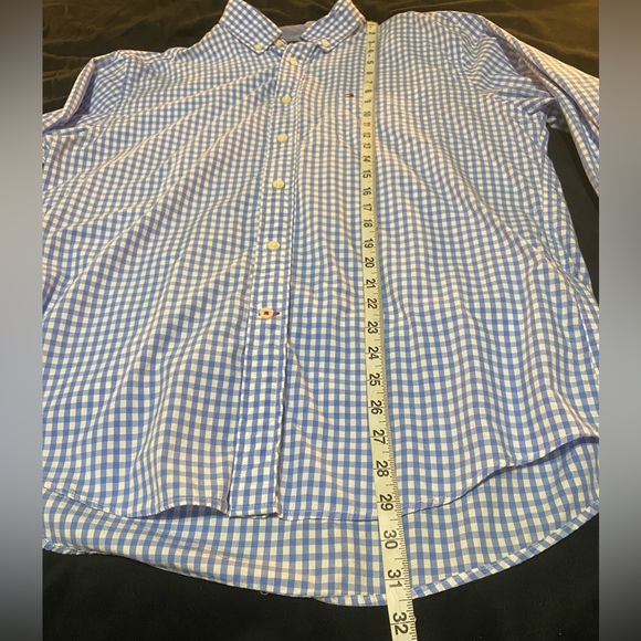Large Tommy Hilfiger Men’s Blue & White button up PERFECT No stains No Flaws 🤩 - Picture 14 of 14